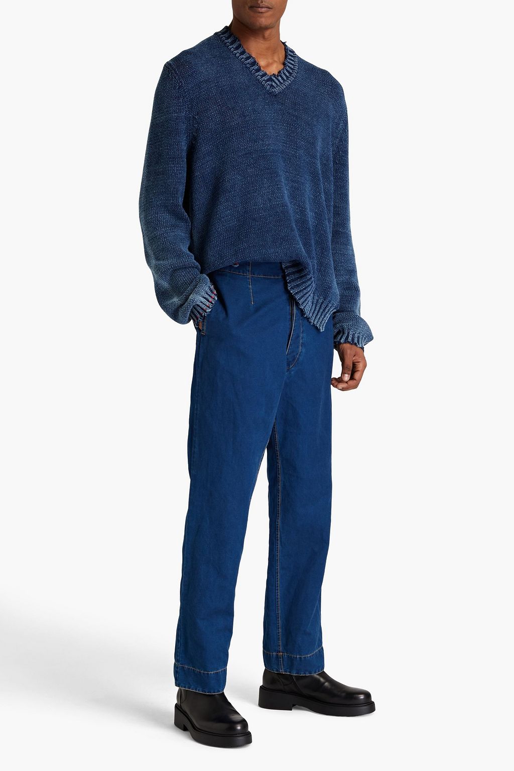 MAISON MARGIELA Cotton and linen-blend canvas pants
