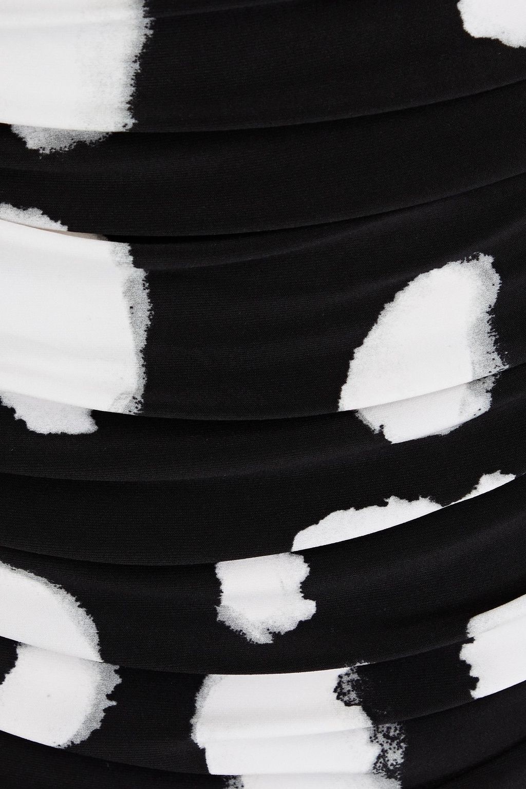 NORMA KAMALI Teaser ruched cutout printed stretch-jersey dress