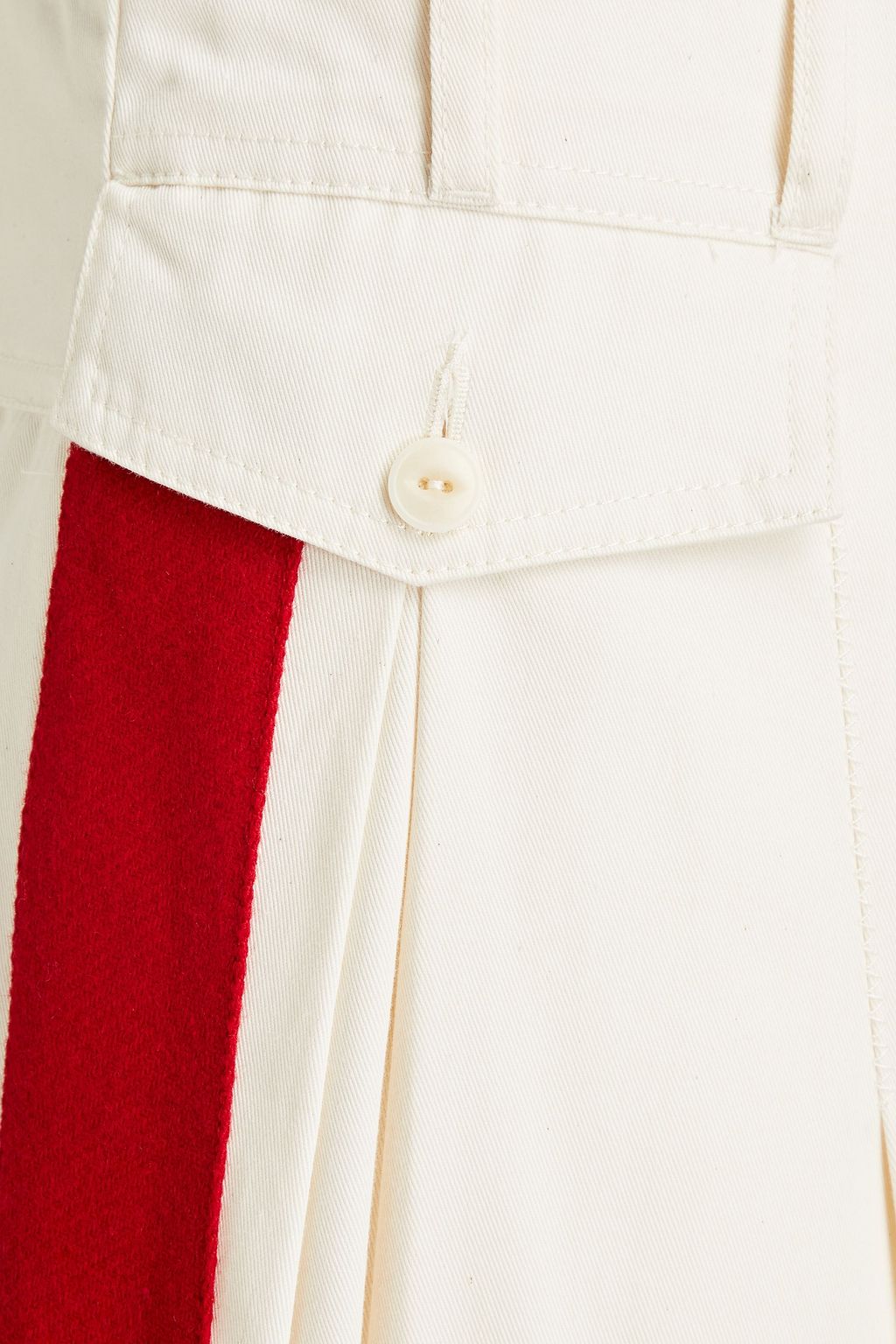 MAISON MARGIELA Pleated two-tone cotton-twill pants