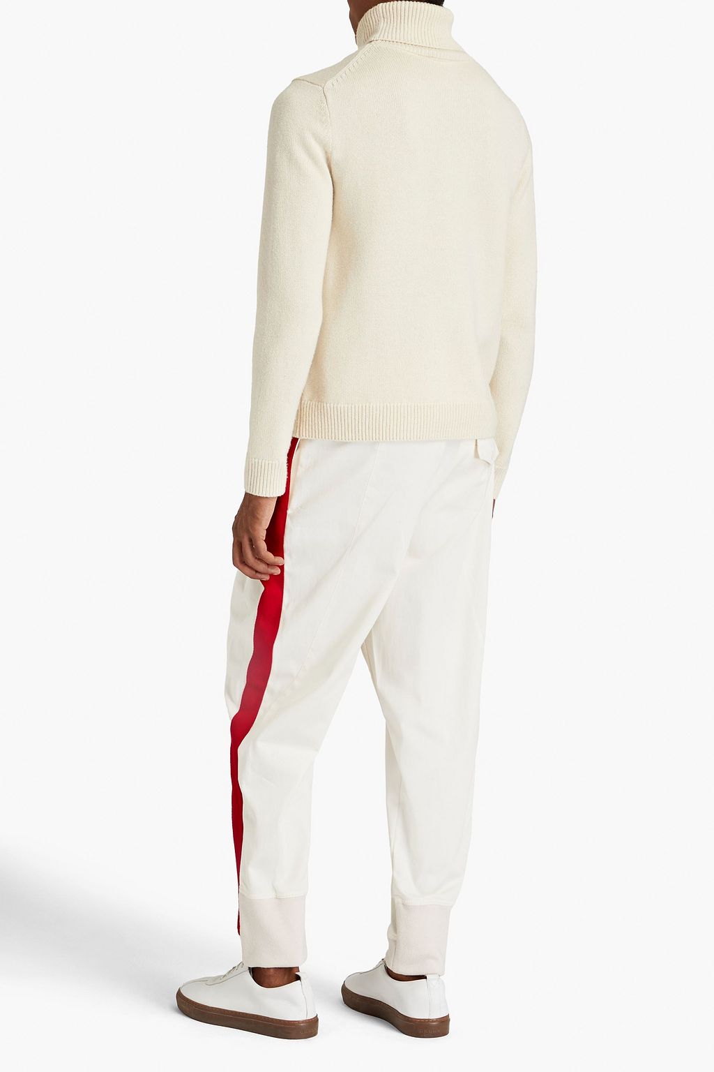 MAISON MARGIELA Pleated two-tone cotton-twill pants
