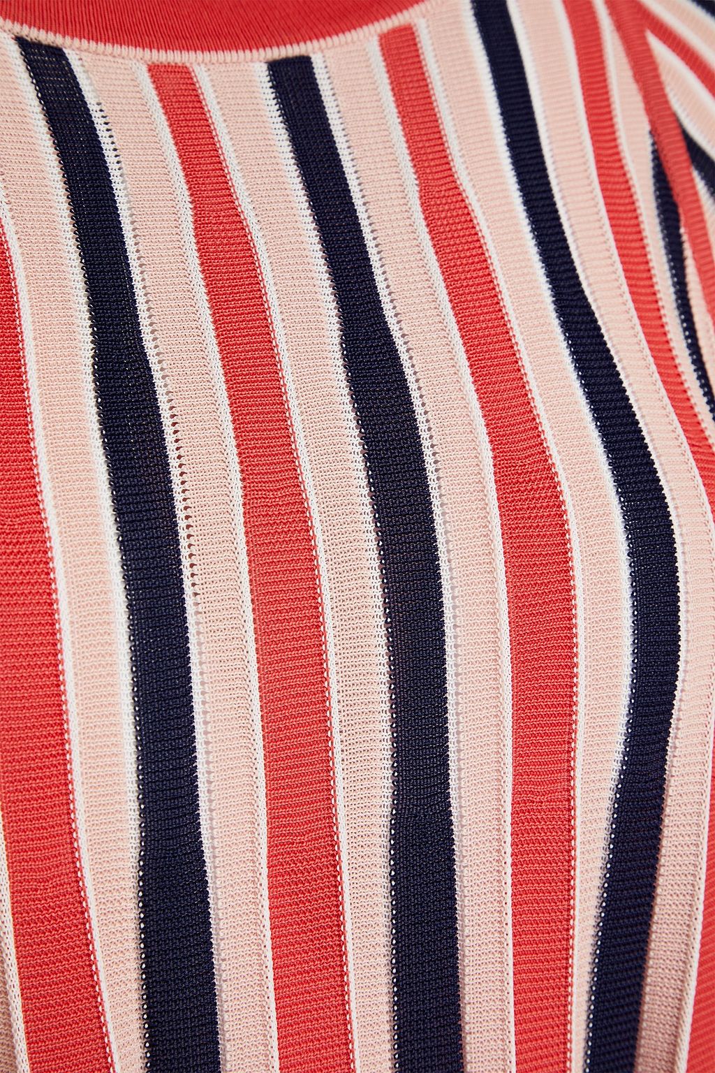 ZIMMERMANN Postcard belted striped ribbed-knit top