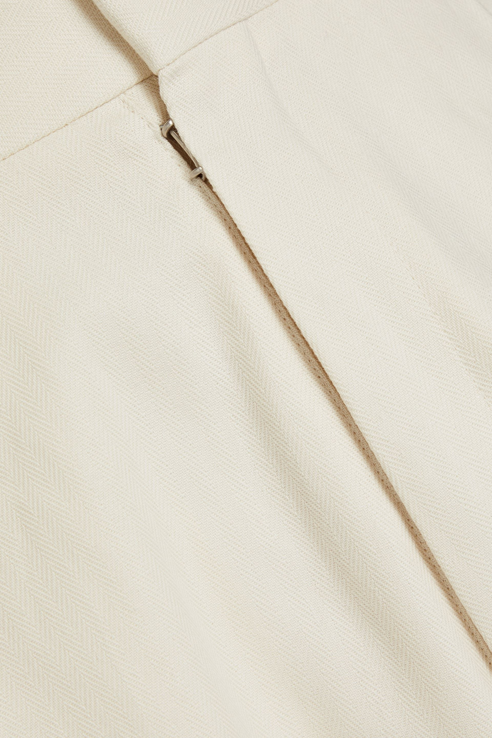 Maison Margiela Herringbone cotton-tweed tapered pants