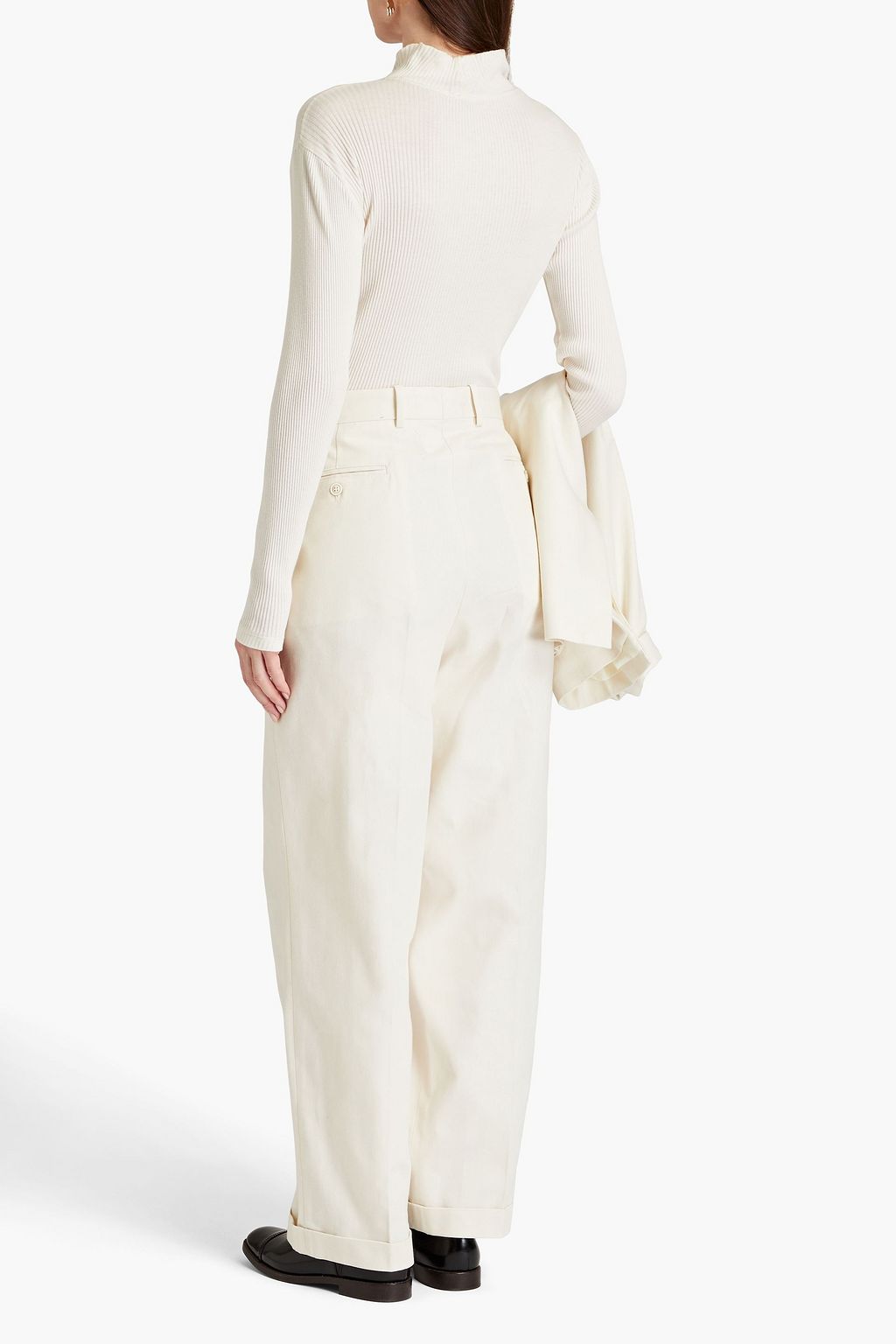 MAISON MARGIELA Herringbone cotton-tweed tapered pants