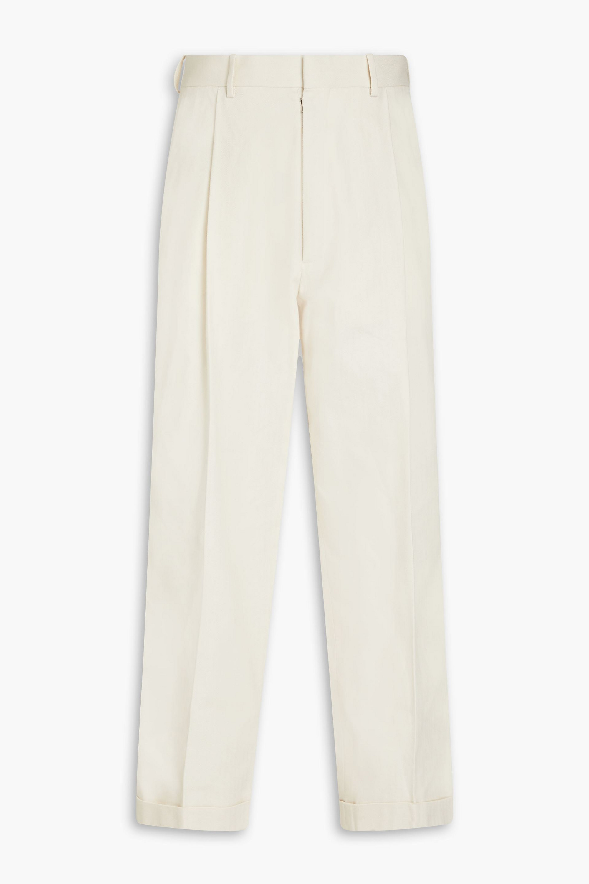 Maison Margiela Herringbone cotton-tweed tapered pants
