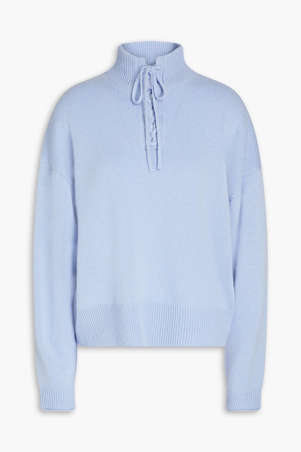 Theory Lace-up Cashmere Turtleneck Jumper