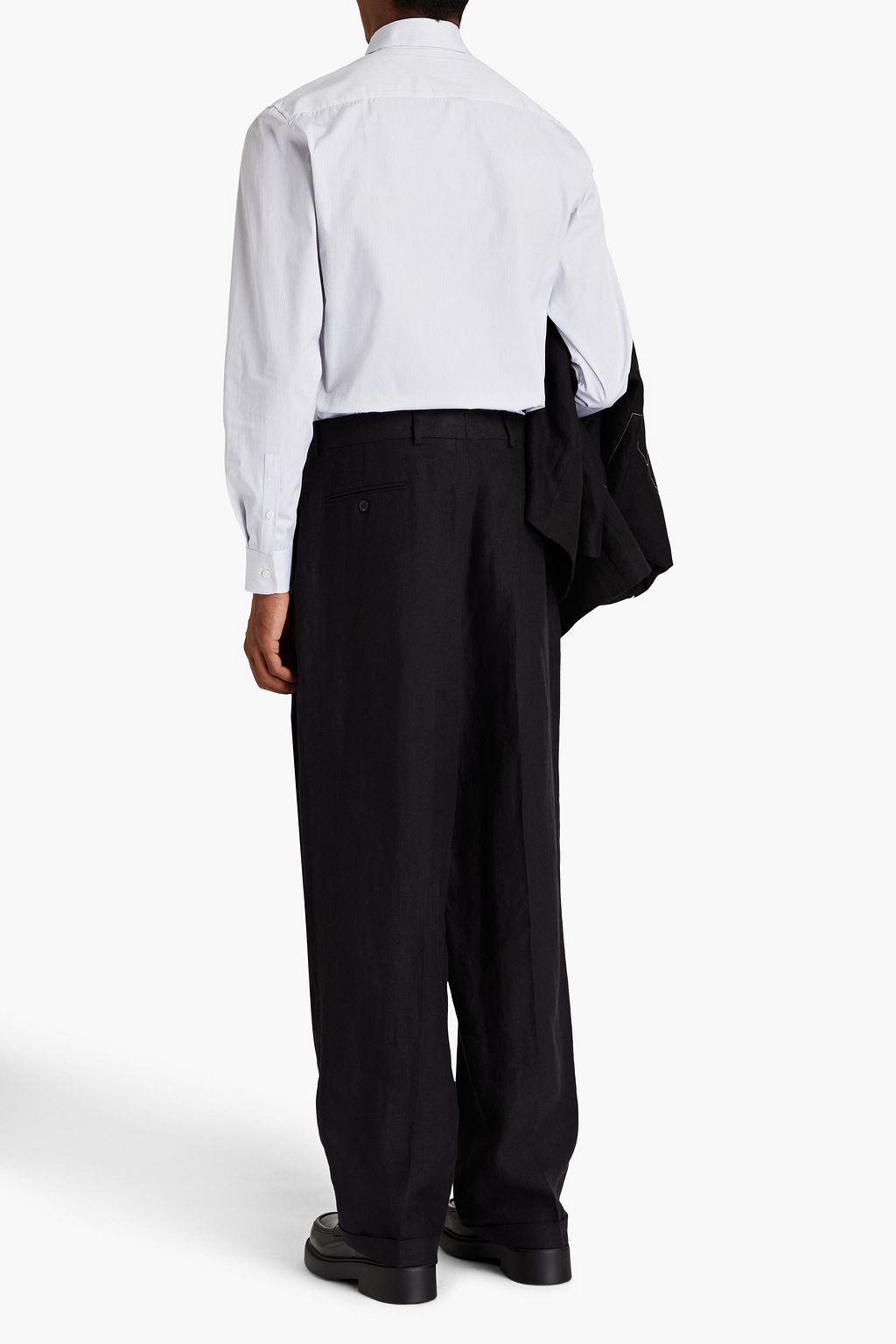 MAISON MARGIELA Pleated linen-twill pants