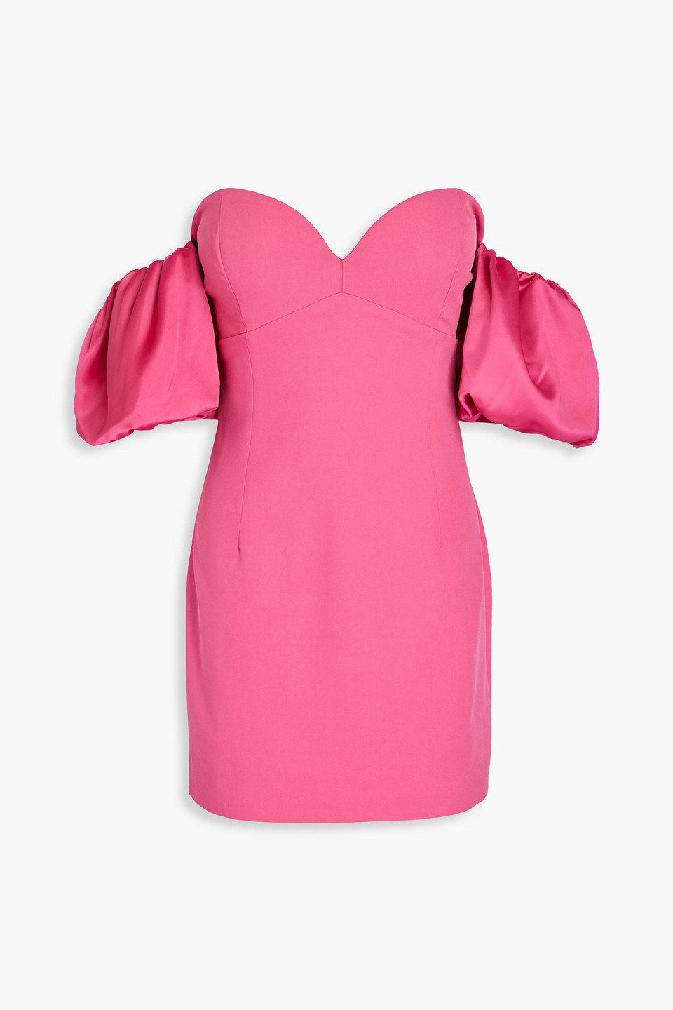 Ronny Kobo Andrea Off-the-shoulder Faille Mini Dress In Pink