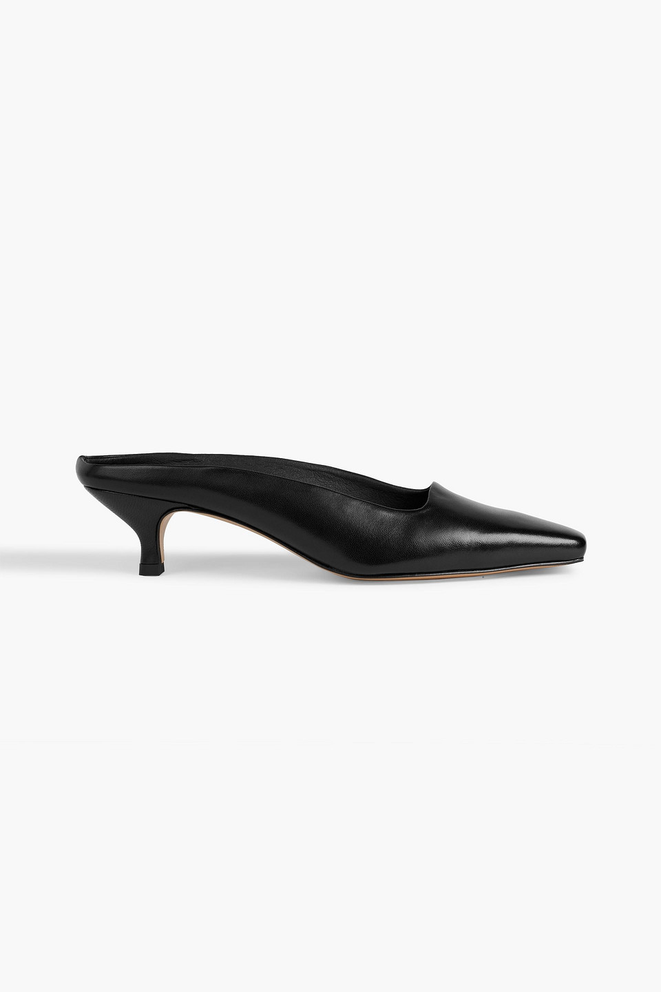 Iris & Ink Elsie Leather Mules In Black
