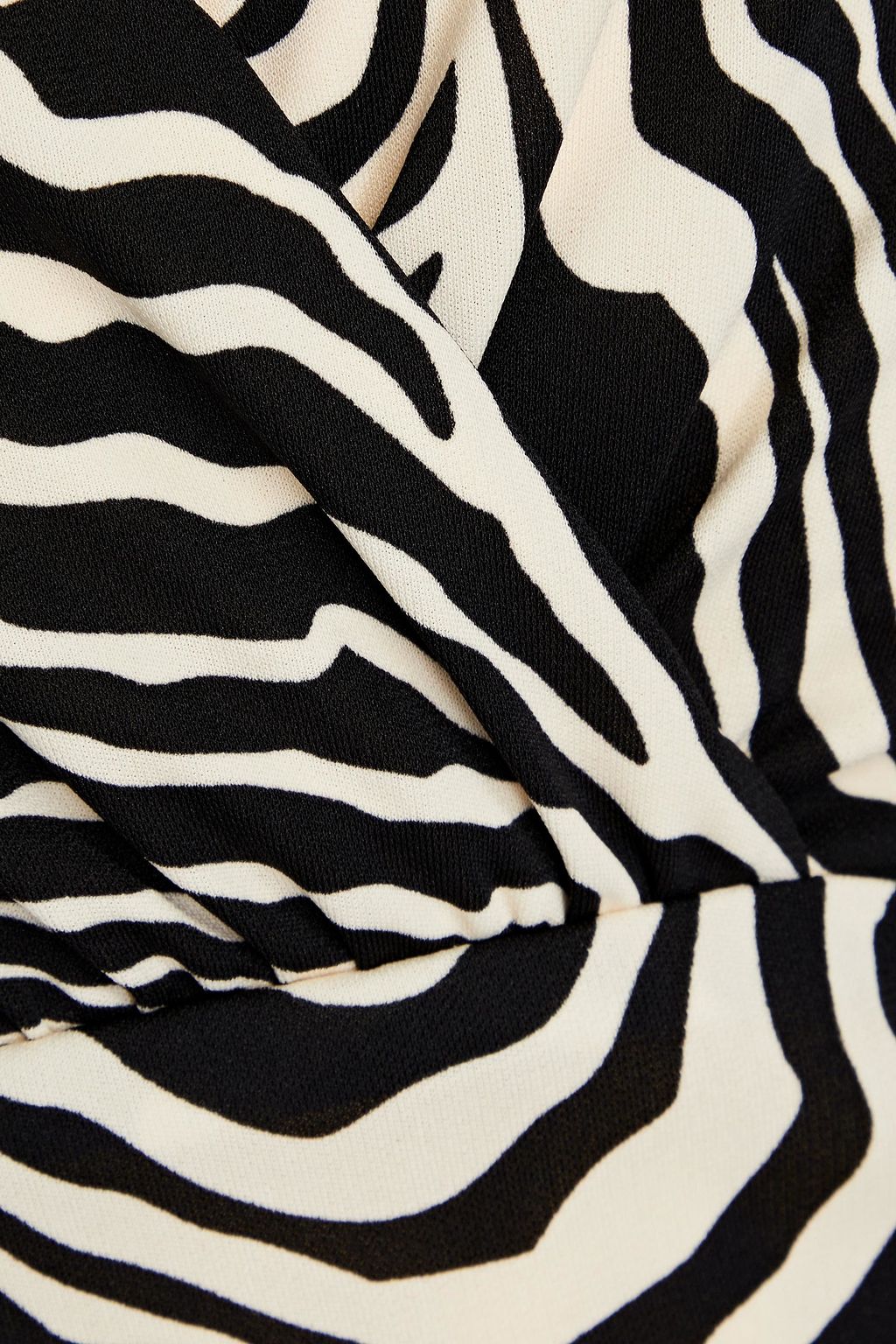 RONNY KOBO Mariana wrap-effect ruched zebra-print jersey mini dress