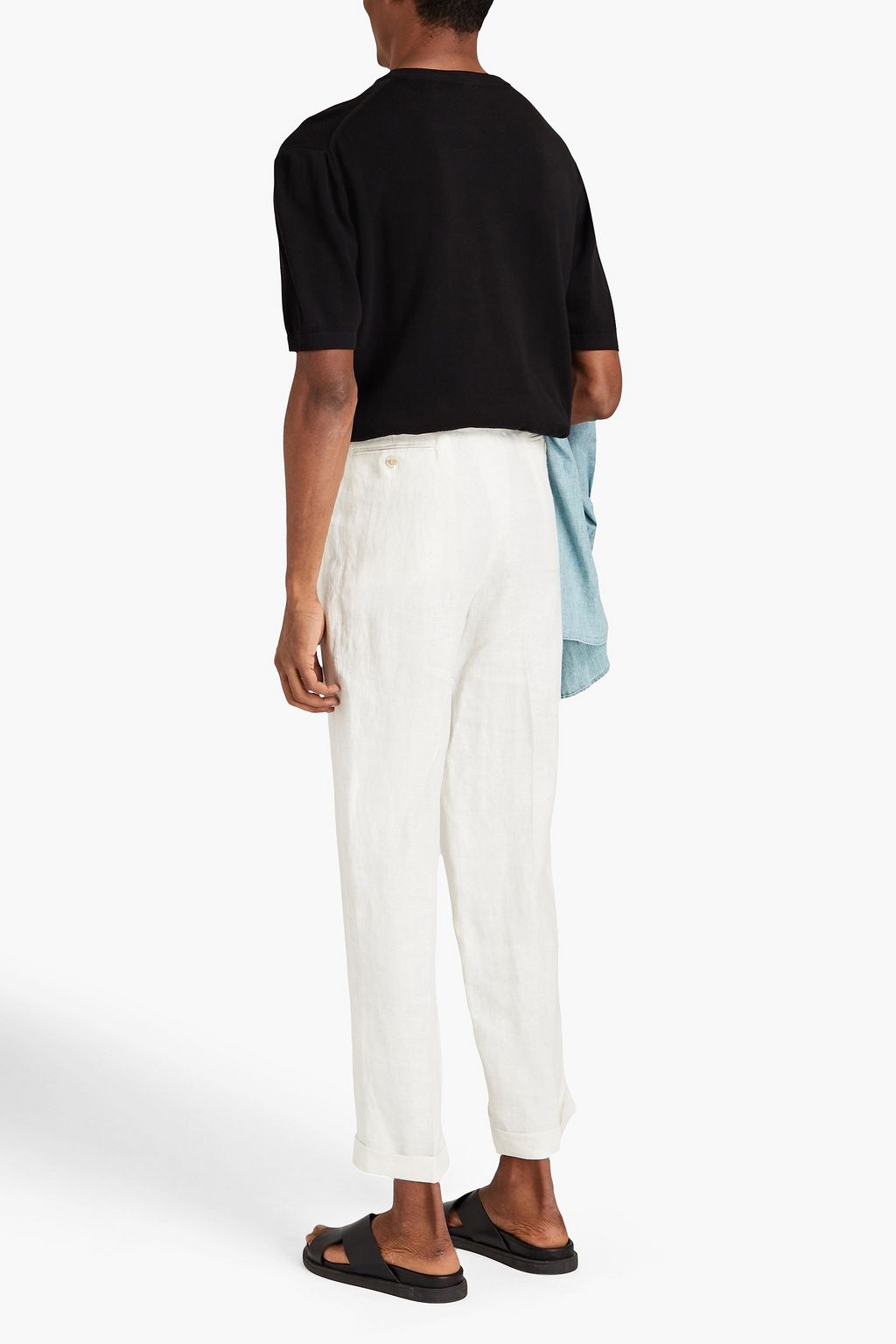 MAISON MARGIELA Pleated linen-twill pants