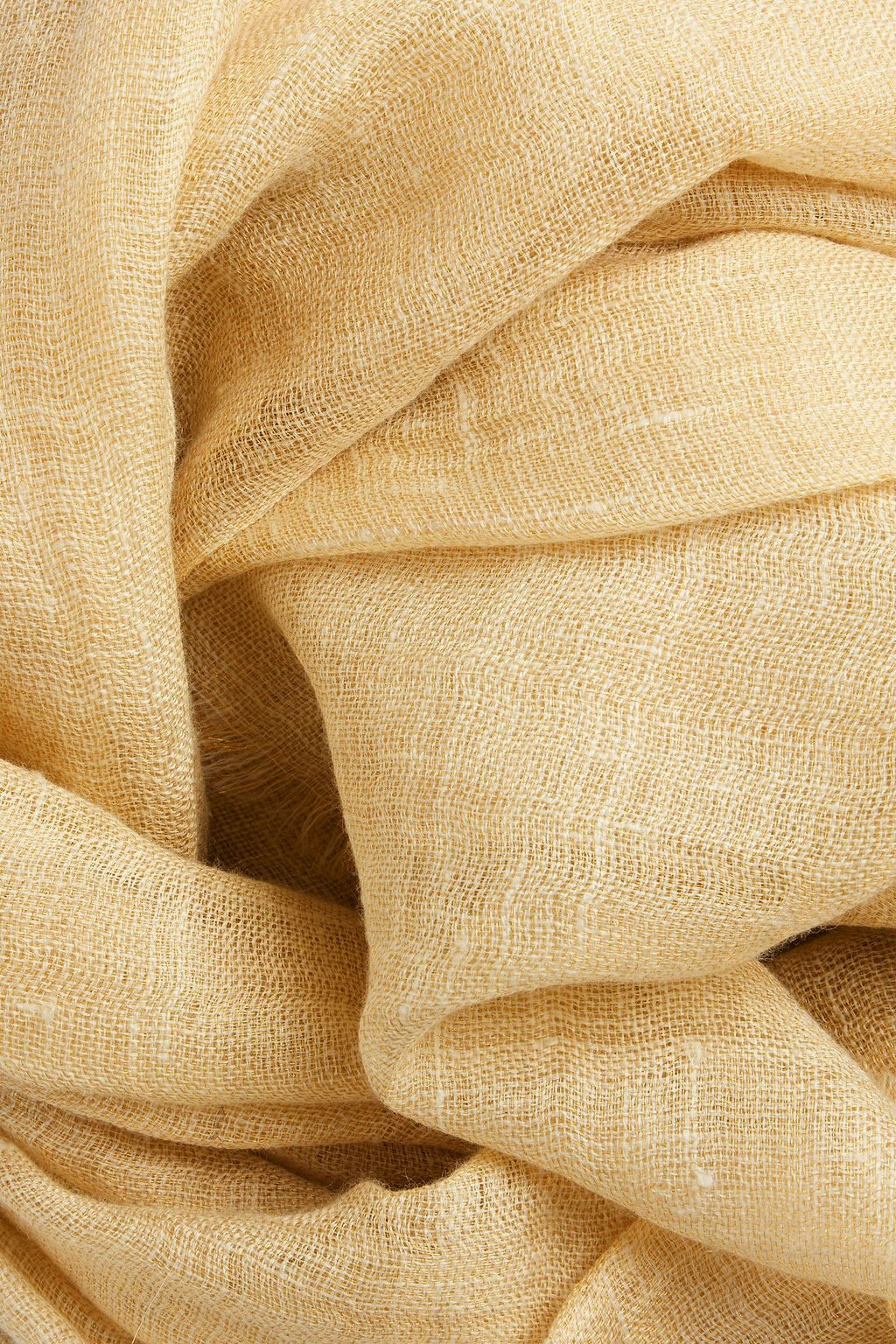 VALENTINO GARAVANI Frayed metallic modal-blend scarf