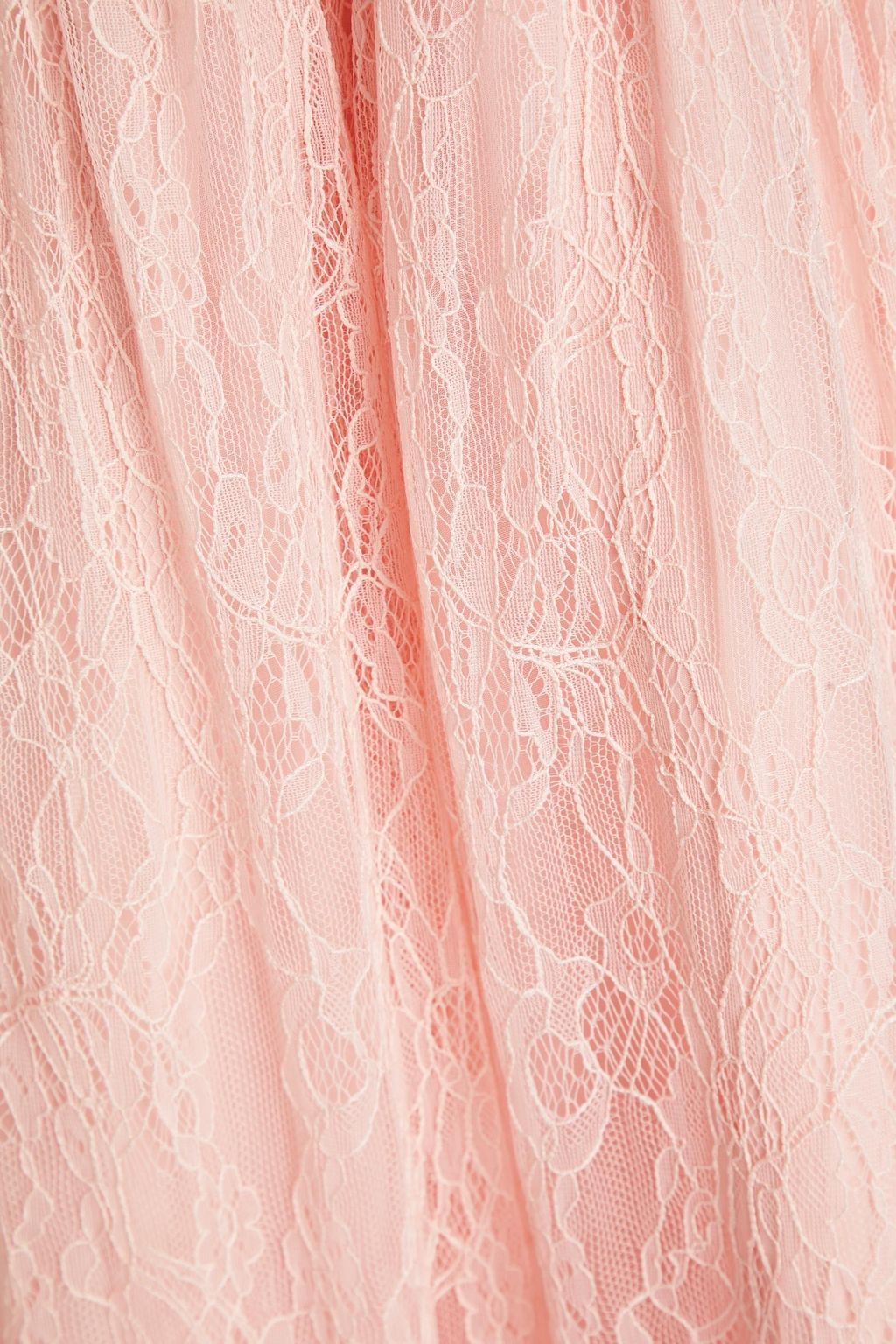 ALICE + OLIVIA 개더 디테일 샹티 레이스 맥시 드레스