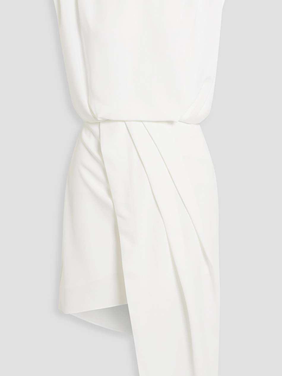 charlotte asymmetric draped cady mini dress