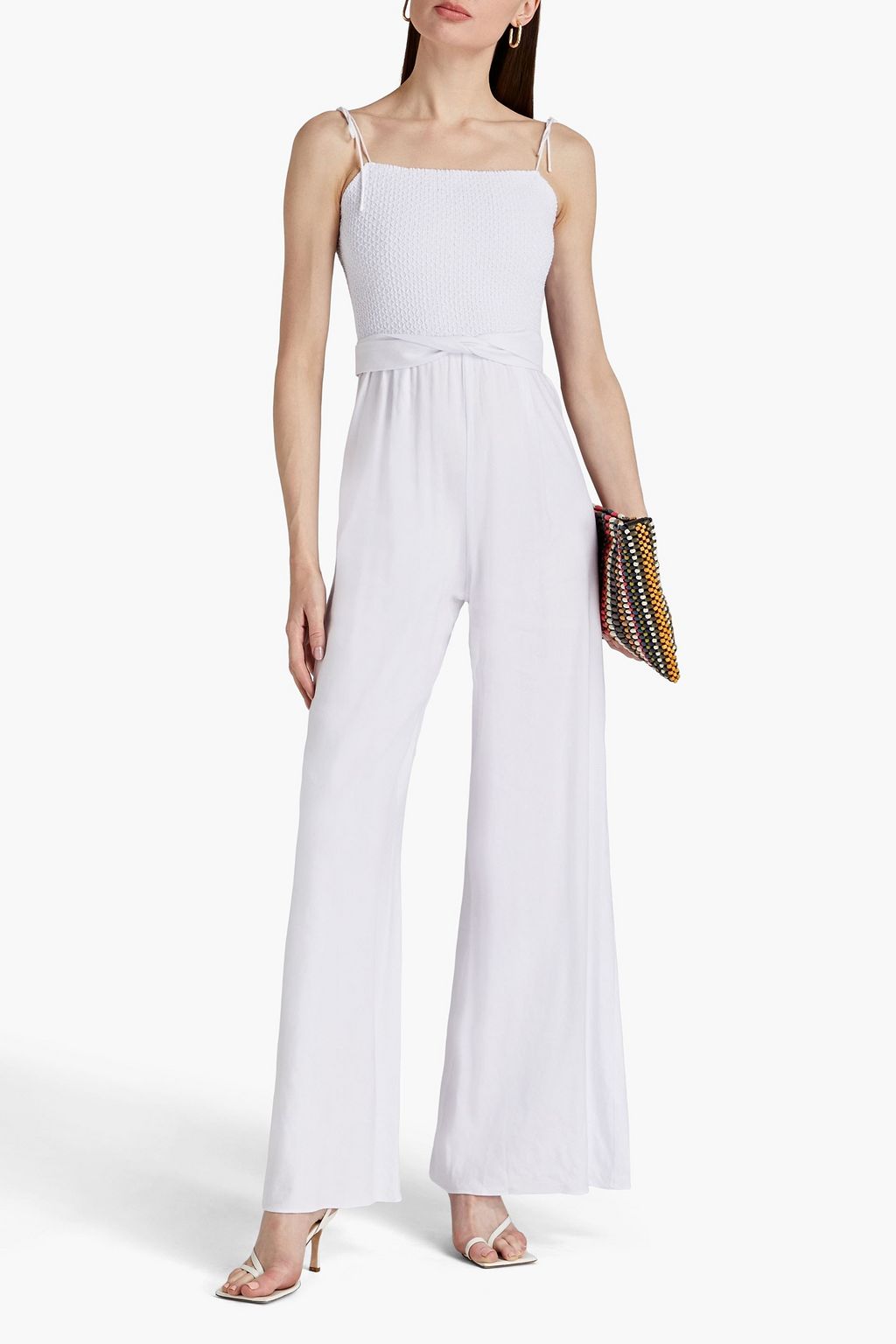 ALICE + OLIVIA Bebe pleated linen-blend jumpsuit