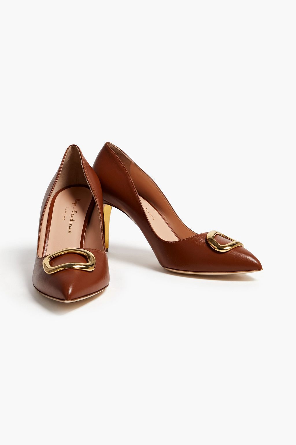 RUPERT SANDERSON Nada embellished leather pumps