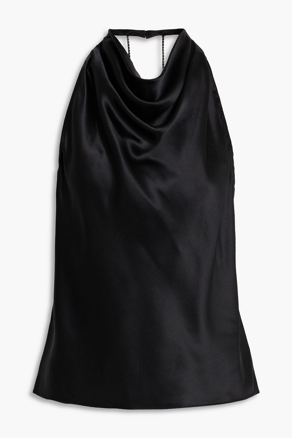 ET OCHS Scarlett open-back crystal-embellished silk-satin halterneck top