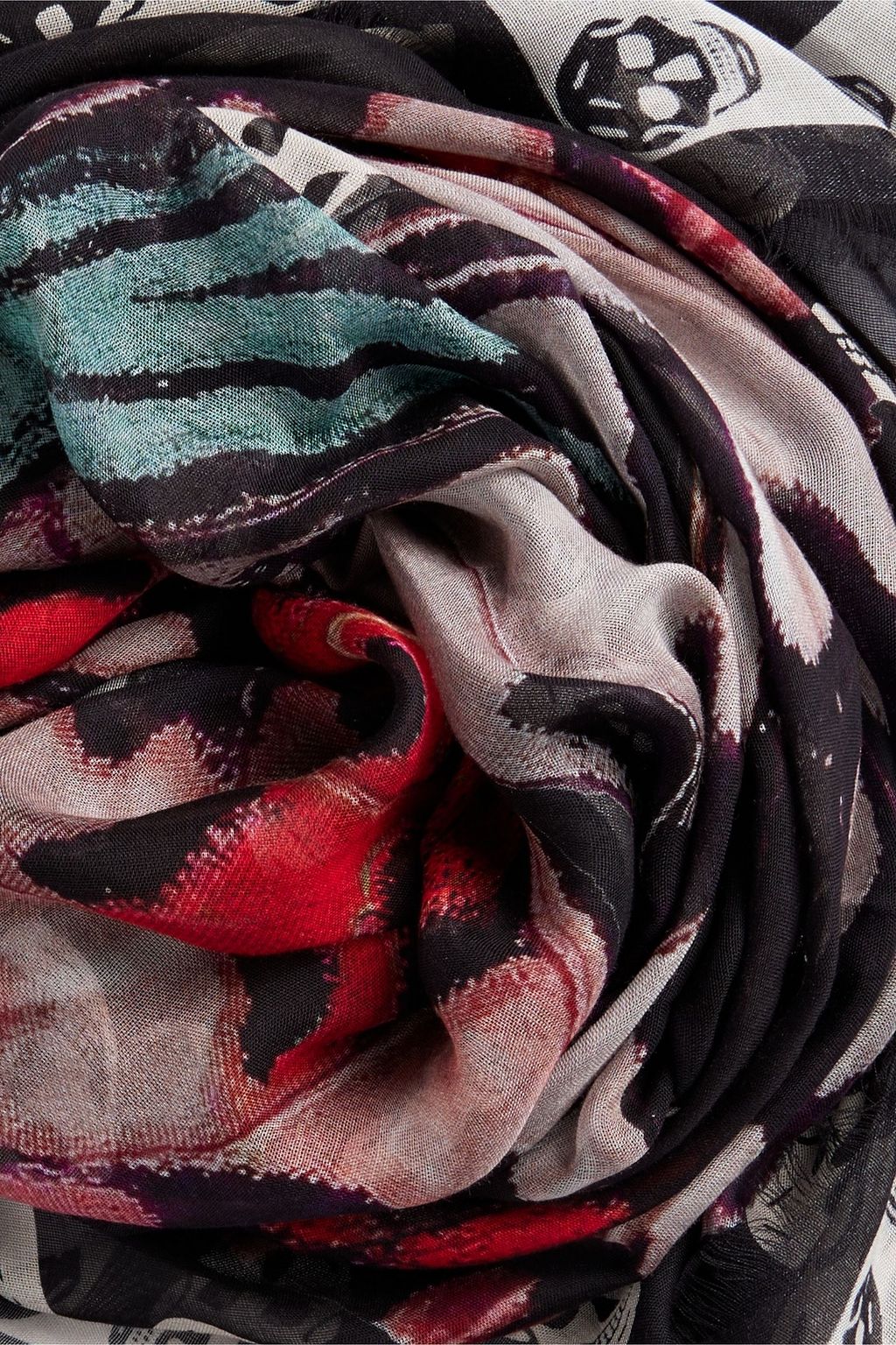 MCQUEEN Printed modal scarf