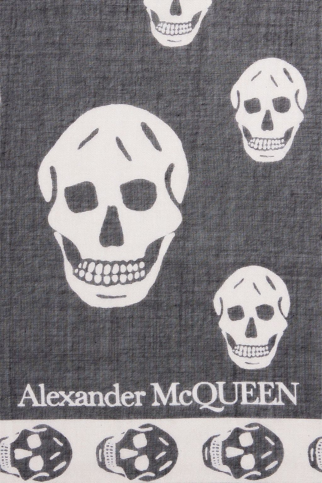 MCQUEEN Printed modal scarf