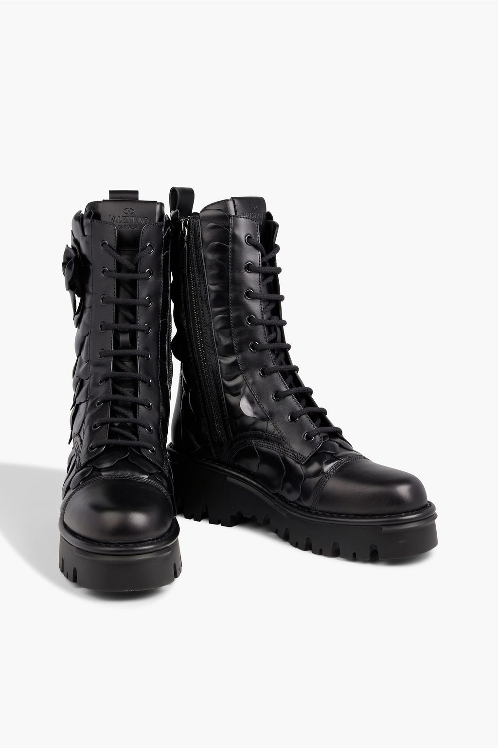 VALENTINO GARAVANI Atelier 03 Rose Edition leather combat boots