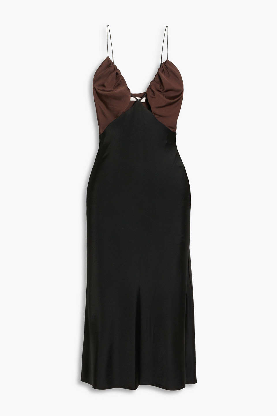 ET OCHS Harper cutout ruched jersey midi dress