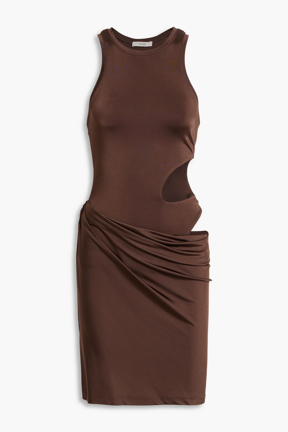 ET OCHS Skylar cutout draped jersey mini dress