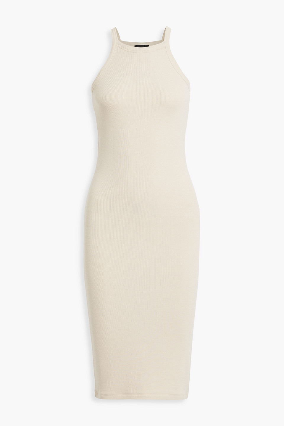 Ribbed stretch-modal jersey midi dress