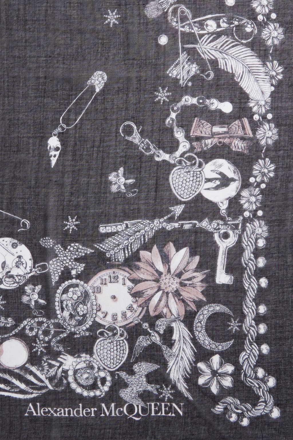 MCQUEEN Printed modal scarf