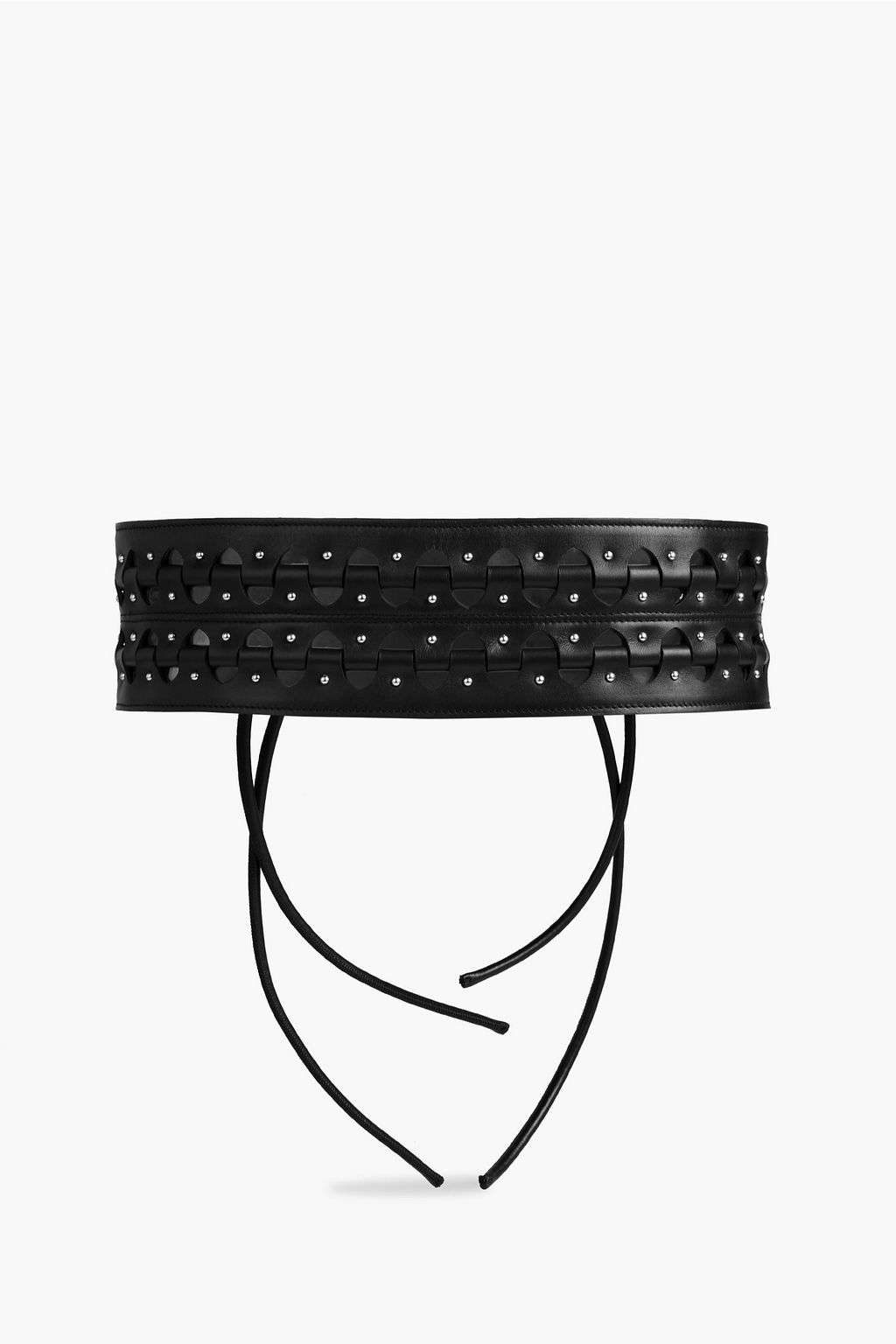 ALAÏA Studded laser-cut leather waist belt