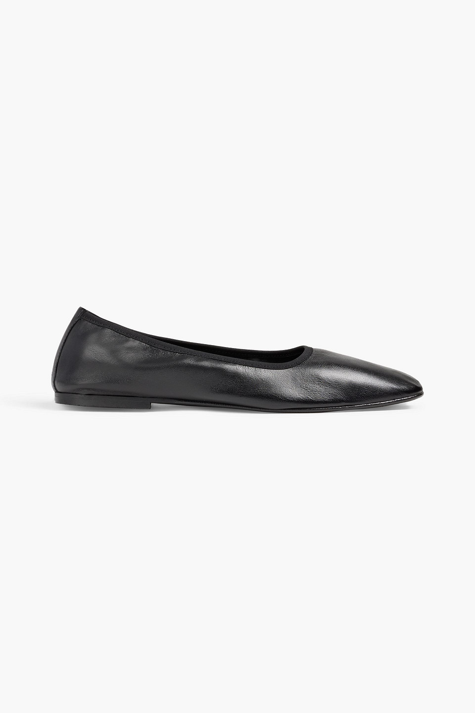 Iris & Ink Meadow Leather Ballet Flats In Black