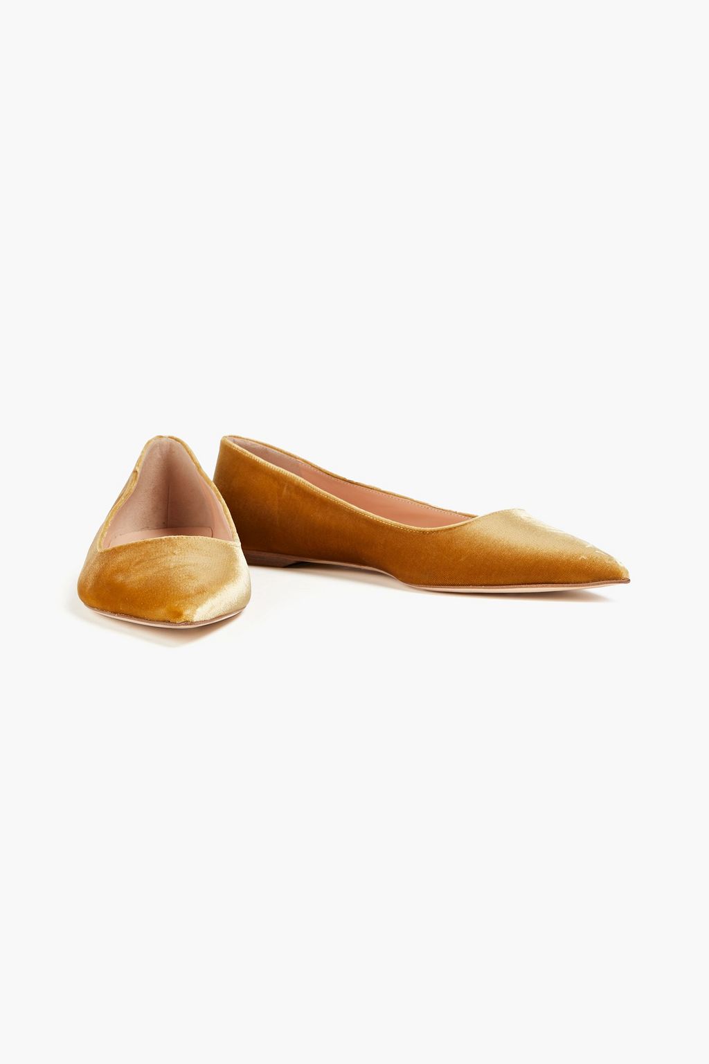 RUPERT SANDERSON Tambi velvet point-toe flats