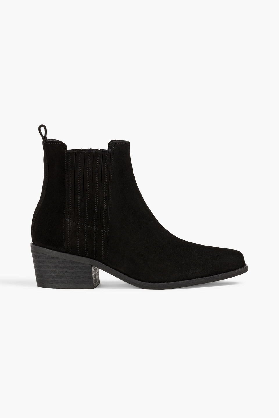 Iris & Ink Aspen Suede Ankle Boots In Black