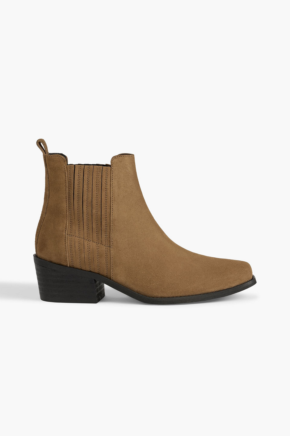 Iris & Ink Aspen Suede Ankle Boots In Camel