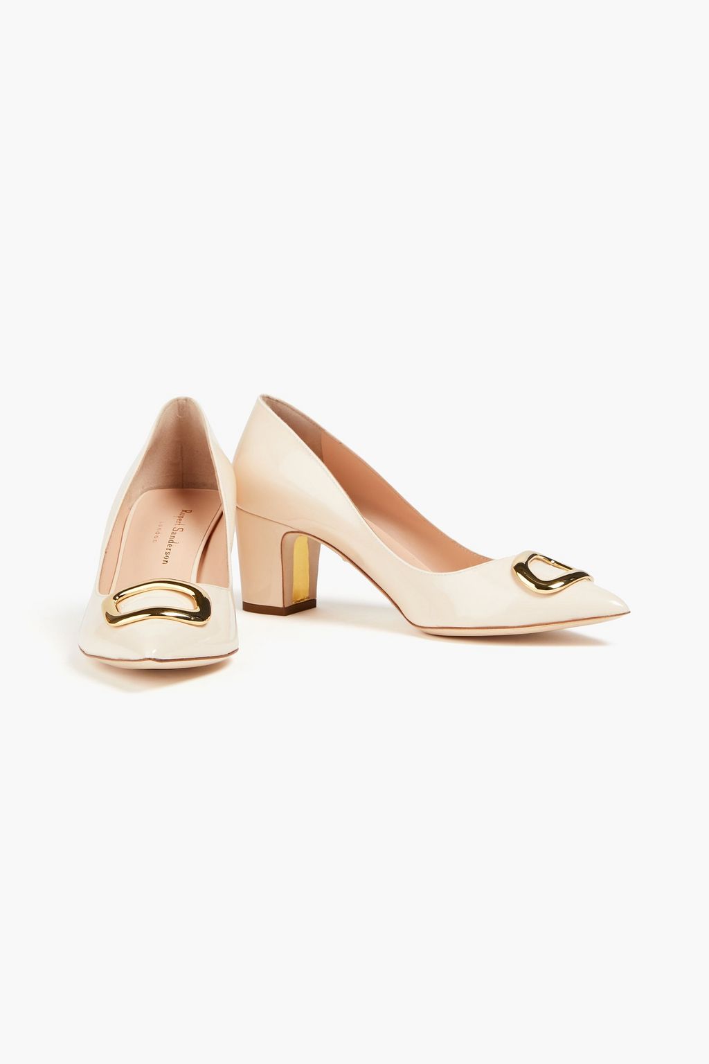 RUPERT SANDERSON Clava embellished patent-leather pumps