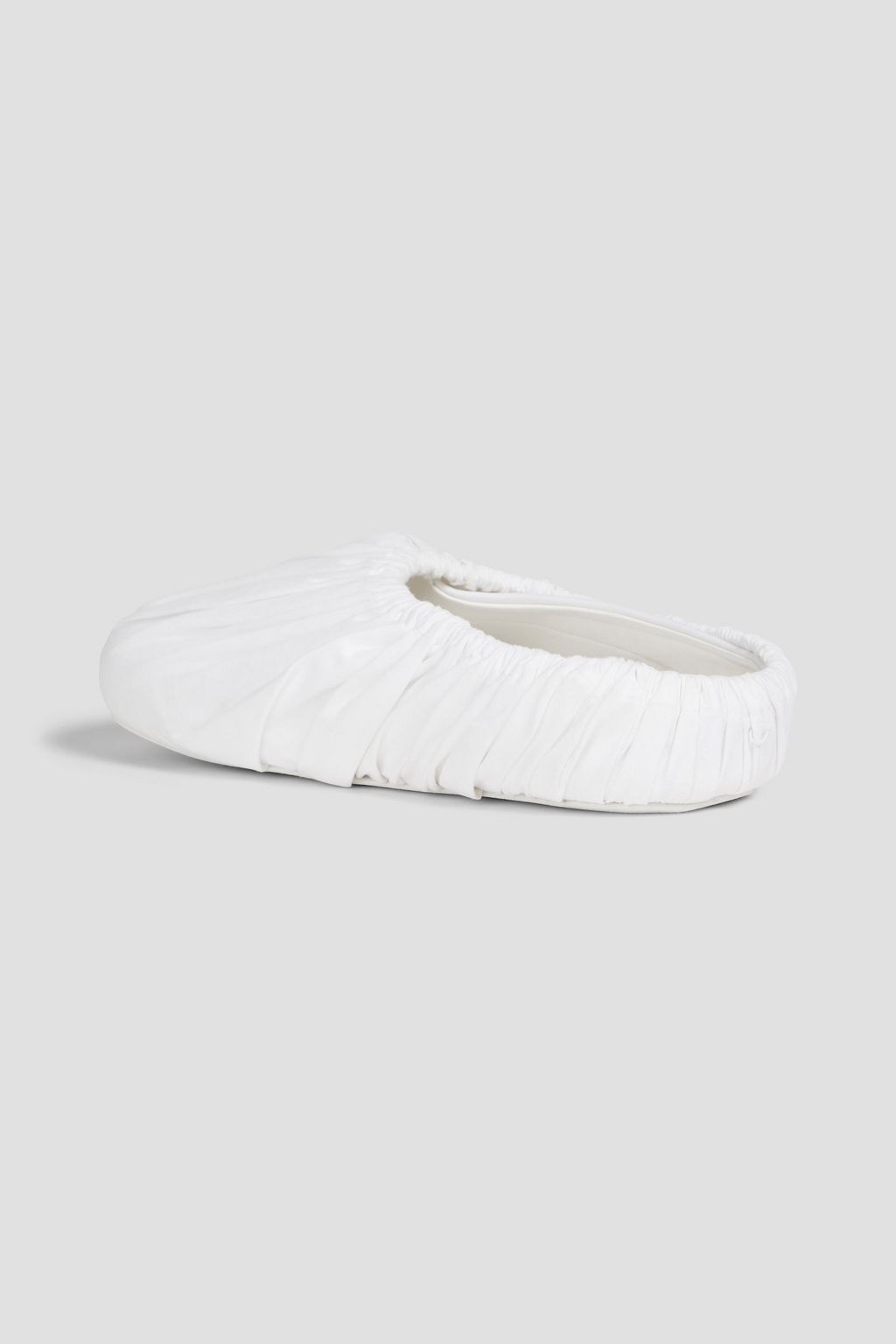 MAISON MARGIELA Gathered leather and canvas sneakers