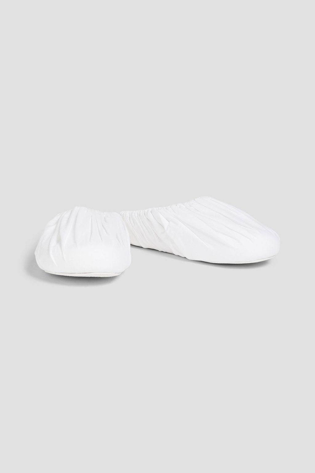 MAISON MARGIELA Gathered leather and canvas sneakers