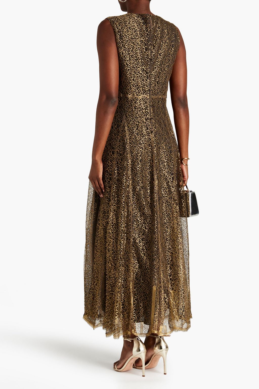 VALENTINO GARAVANI Metallic lace gown