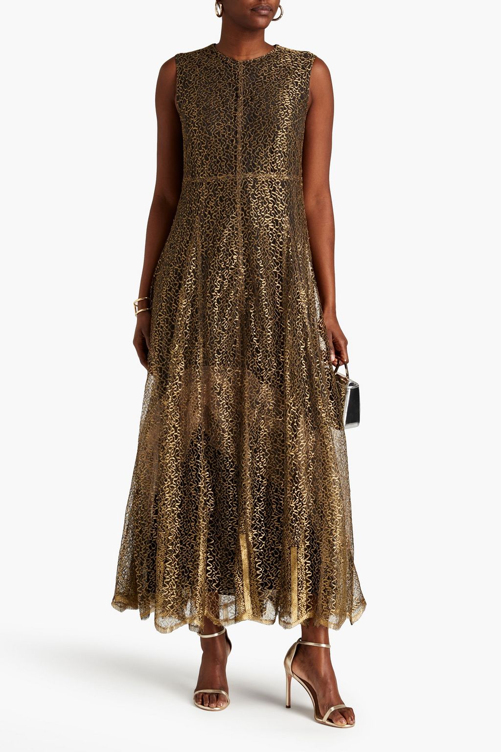 VALENTINO GARAVANI Metallic lace gown