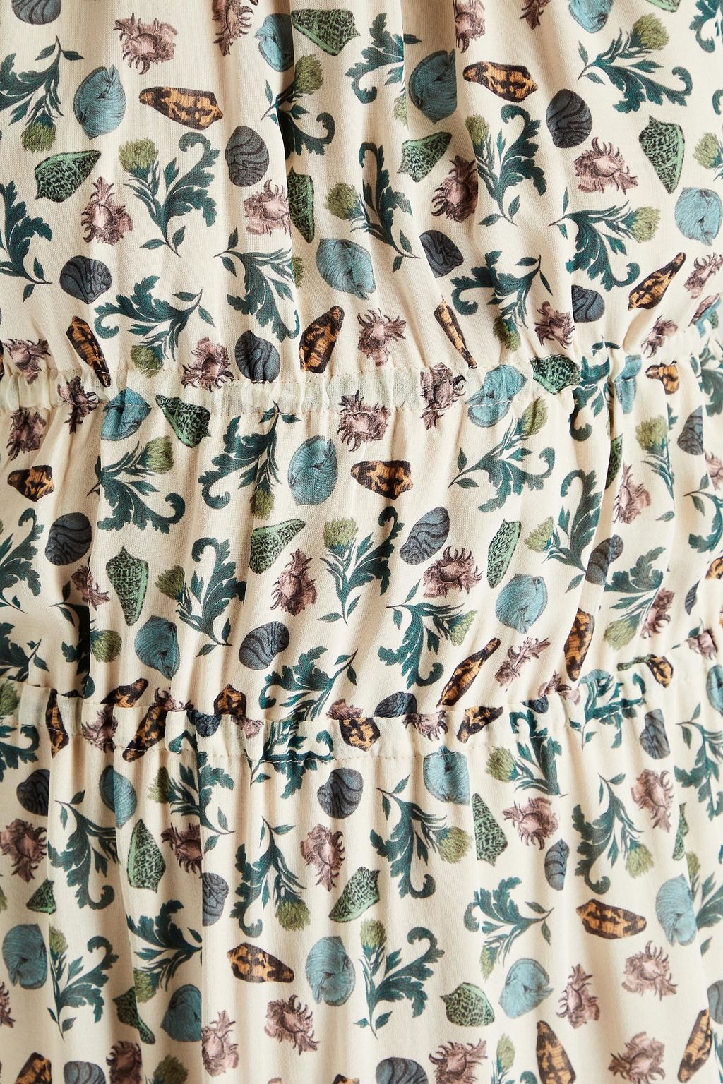 SENSI STUDIO Printed georgette halterneck maxi dress