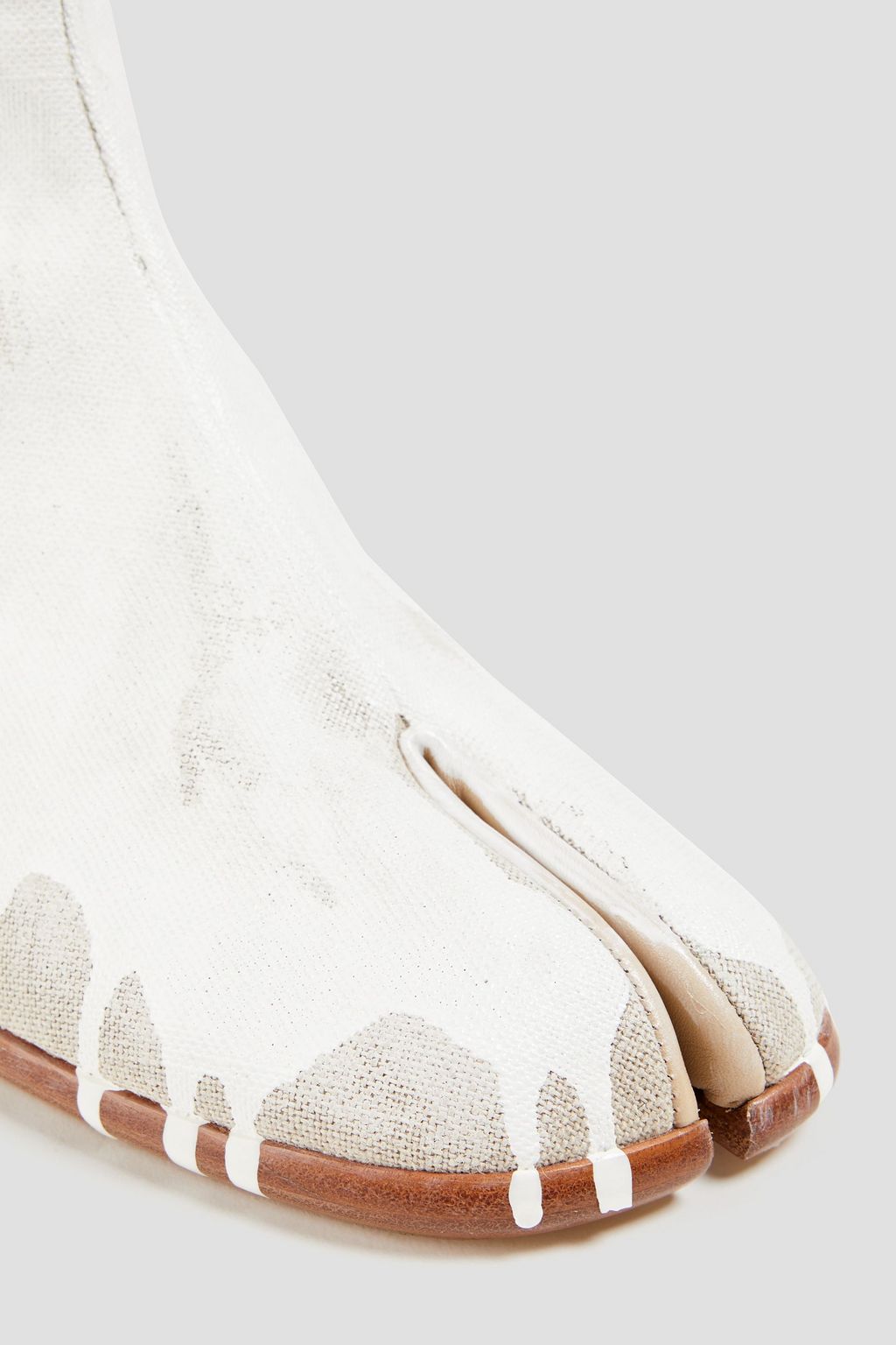 MAISON MARGIELA Tabi split-toe painted canvas boots
