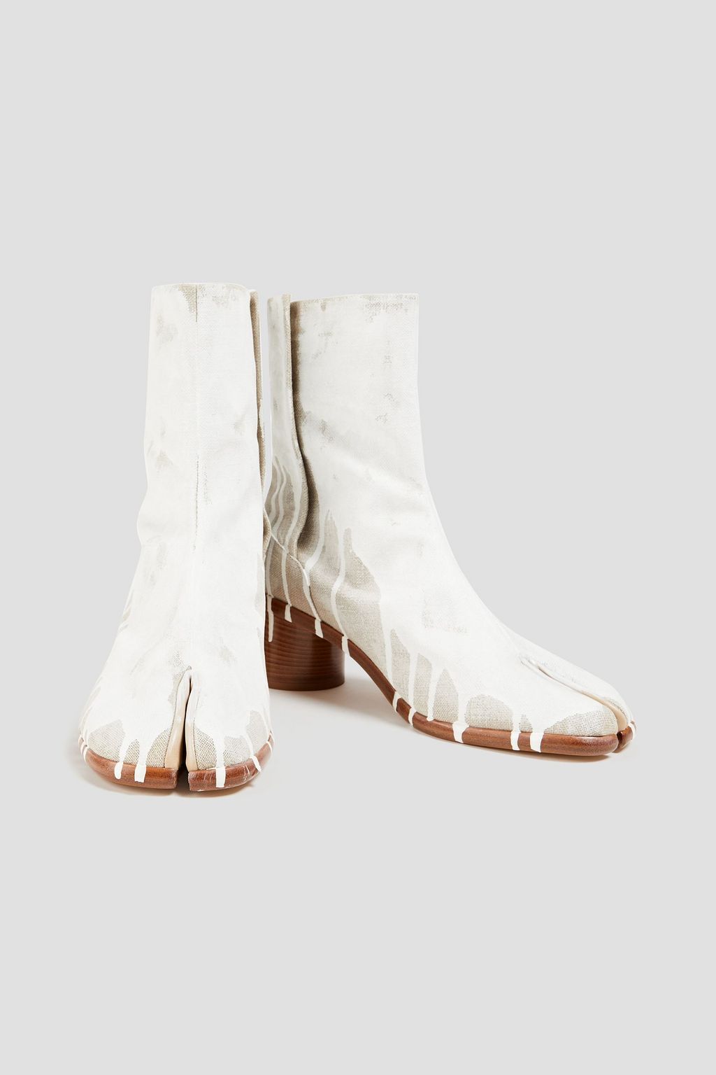 MAISON MARGIELA Tabi split-toe painted canvas boots