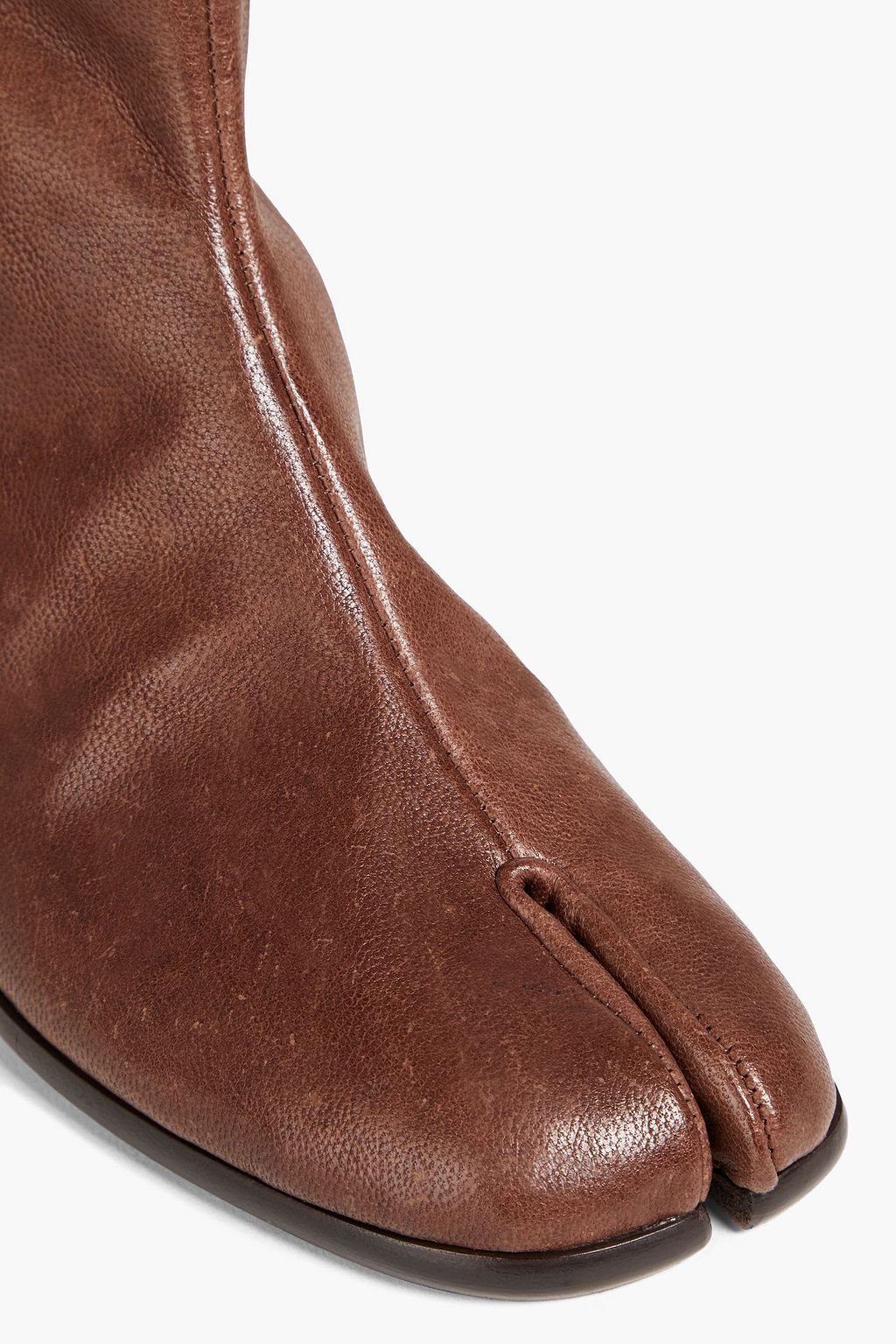 MAISON MARGIELA Tabi split-toe distressed leather boots