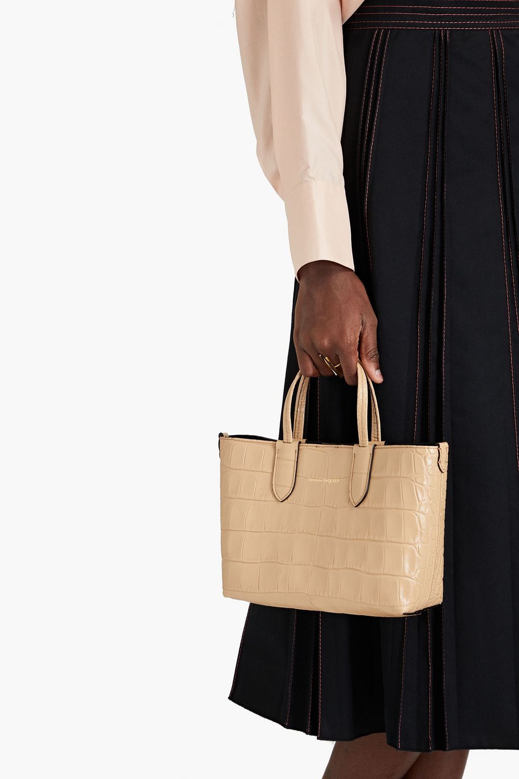 ALEXANDER MCQUEEN Croc-effect leather tote