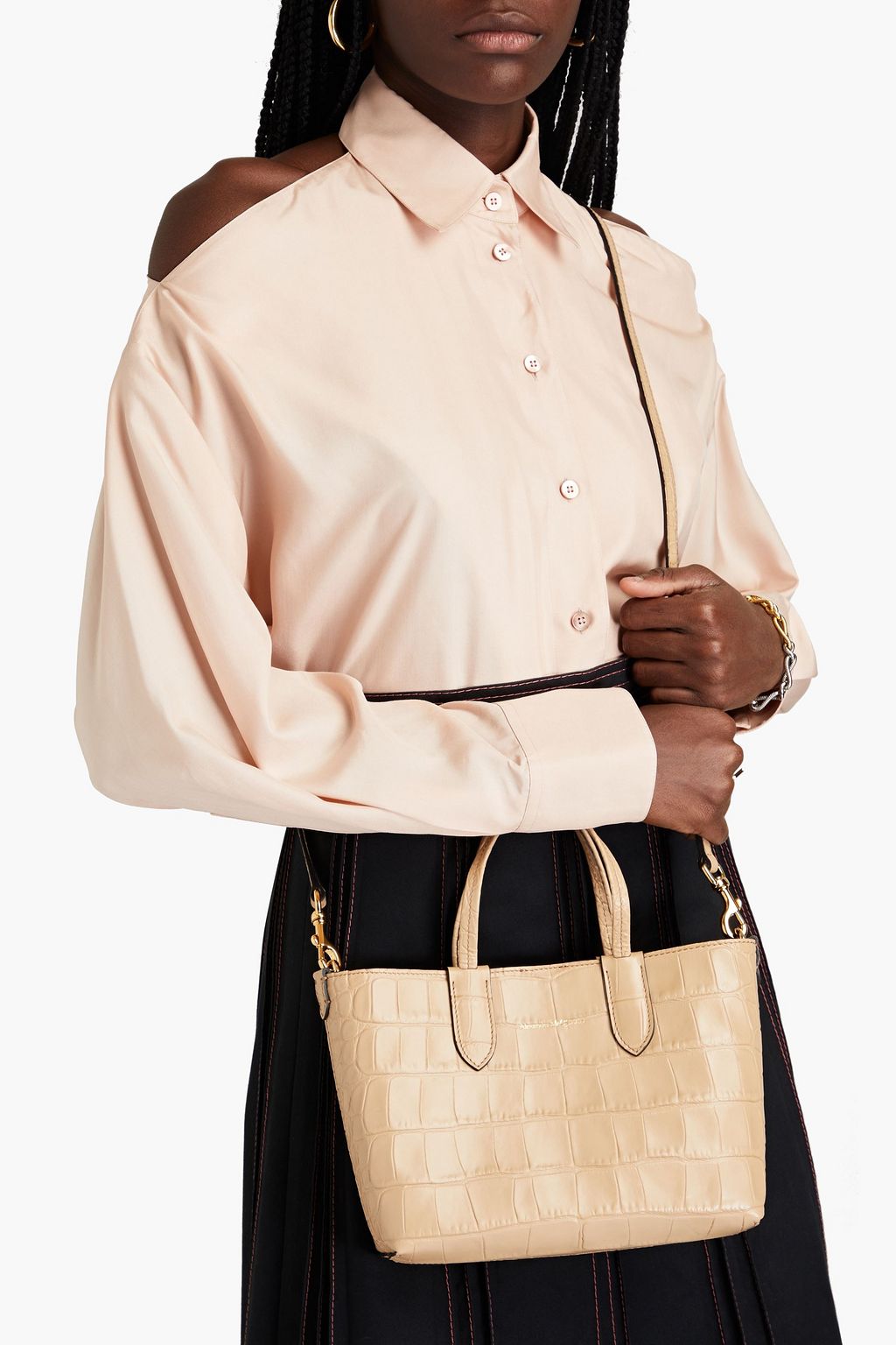 ALEXANDER MCQUEEN Croc-effect leather tote