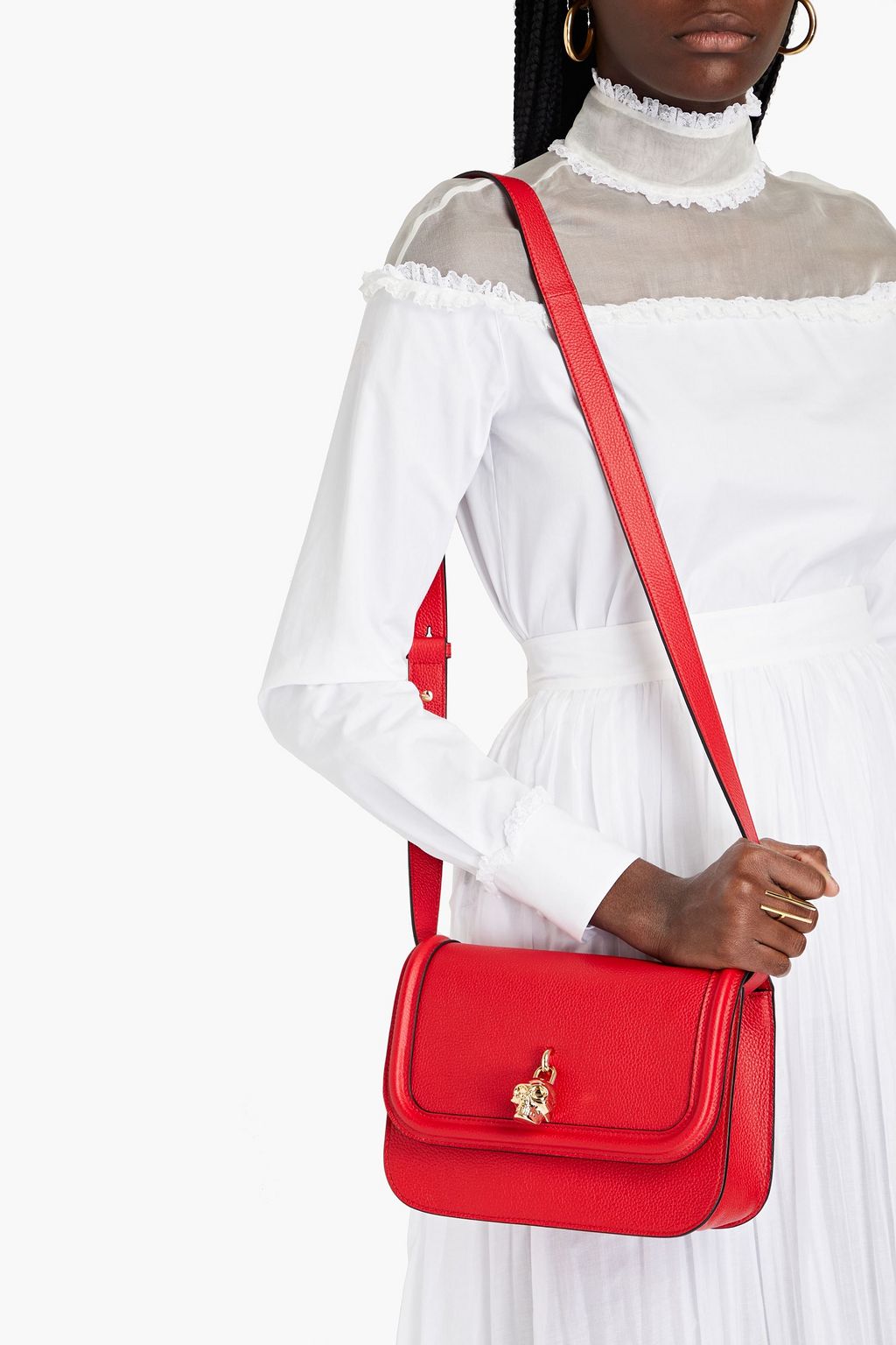 ALEXANDER MCQUEEN Pebbled-leather shoulder bag