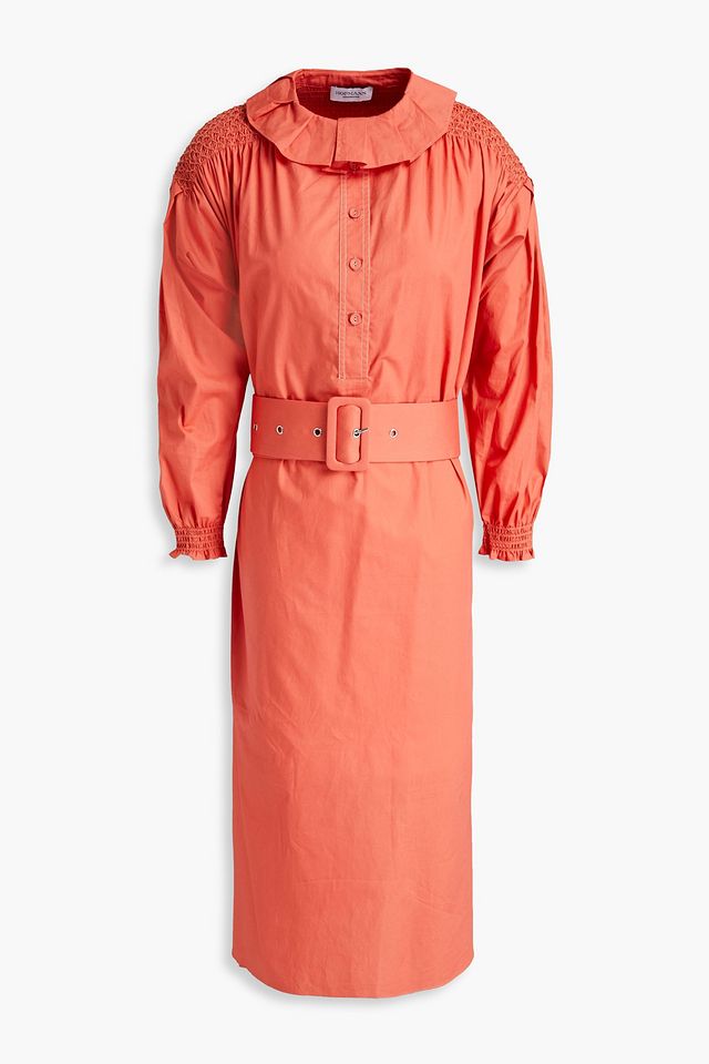 Brielle organic cotton-poplin midi shirt dress