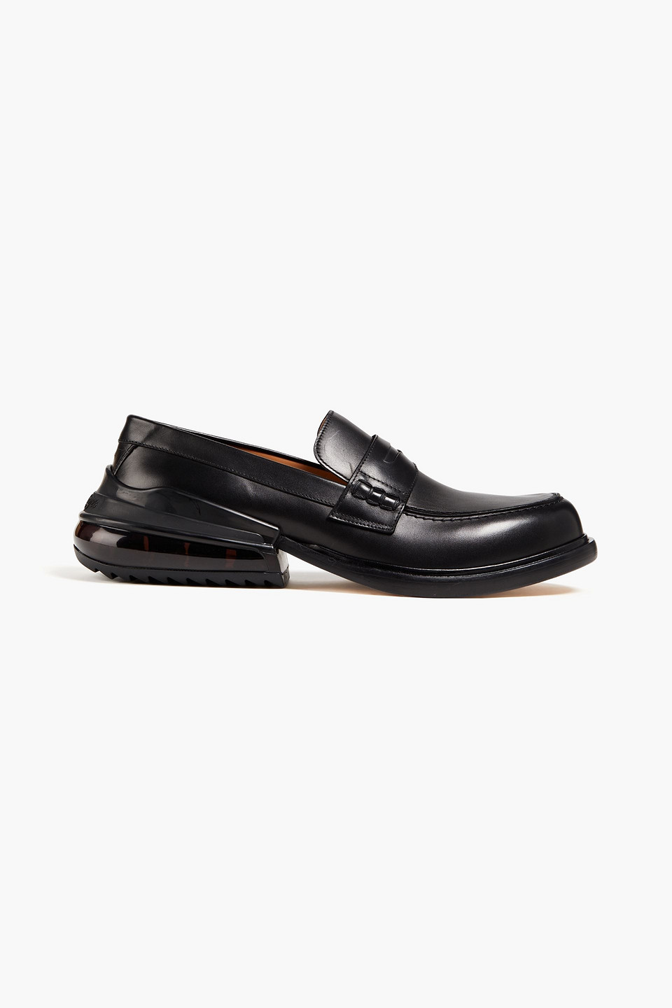 Maison Margiela Glossed-leather Penny Loafers In Black