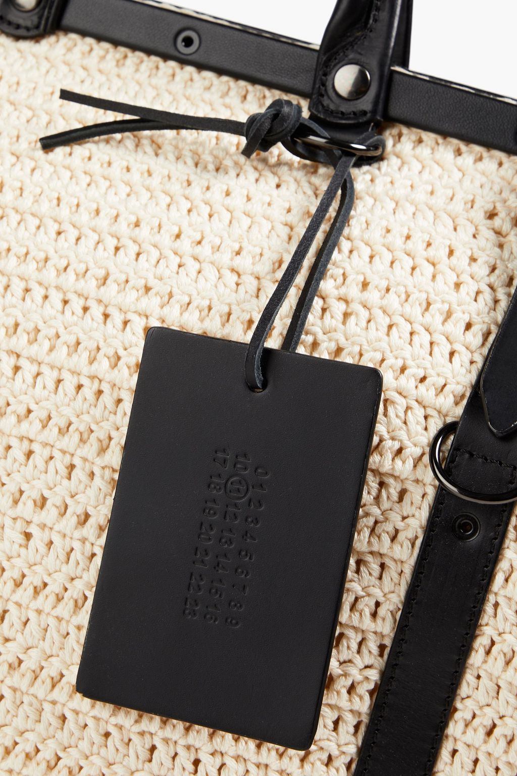 MAISON MARGIELA Two-tone crochet-knit tote