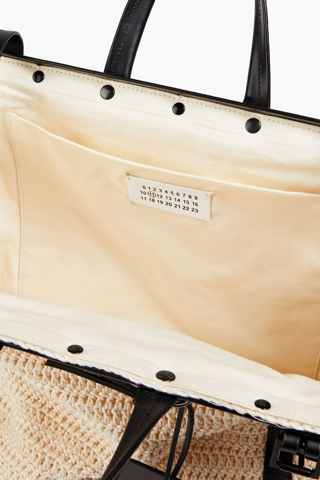 MAISON MARGIELA Two-tone crochet-knit tote