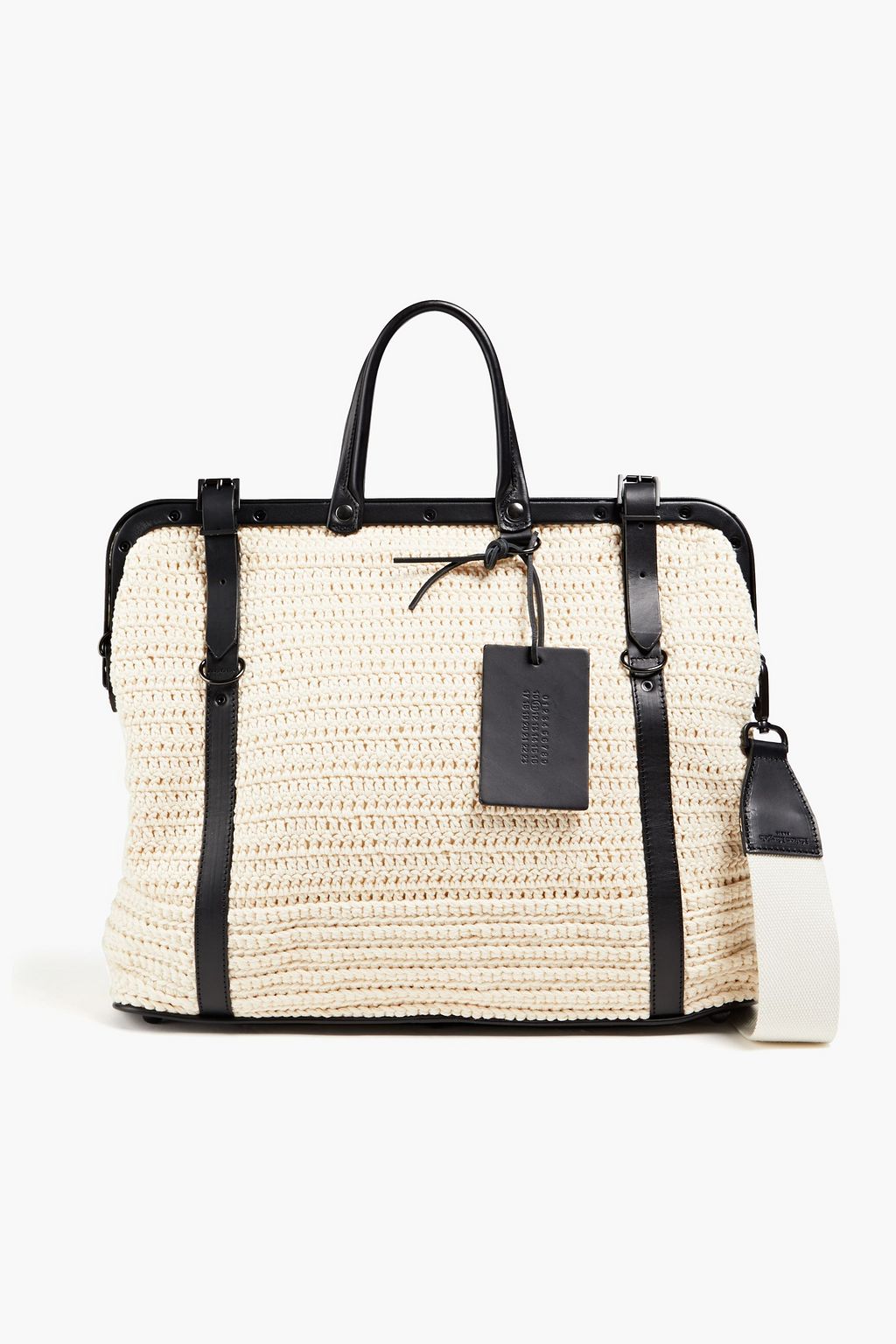 MAISON MARGIELA Two-tone crochet-knit tote