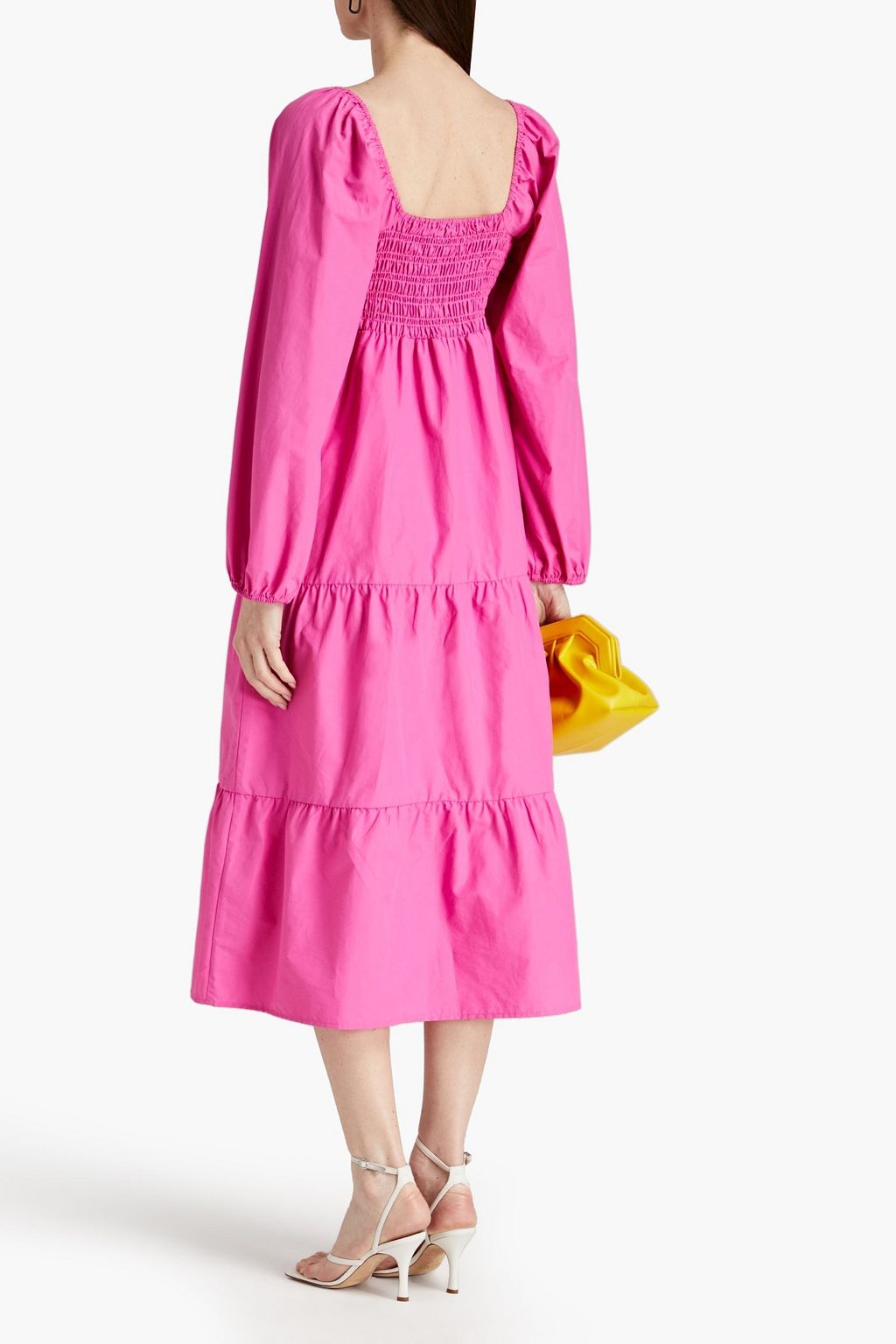 GESTUZ BernadetteGZ gathered cotton-blend poplin midi dress